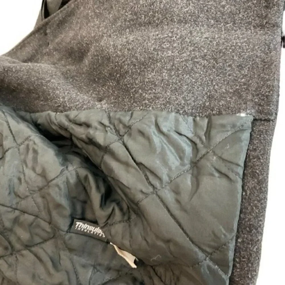J.Crew Double Breasted Wool Jacket Gray Vintage Size Medium Lined